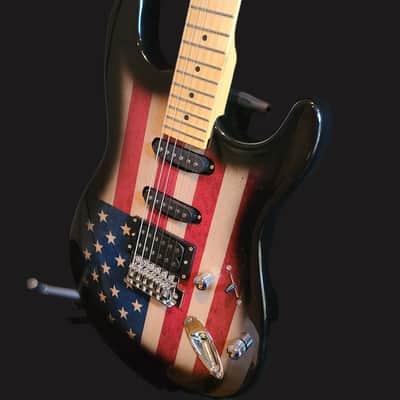 Southwest Acoustics Stratocaster American Flag Model /Assembled in US/Full Professional Set up image 1
