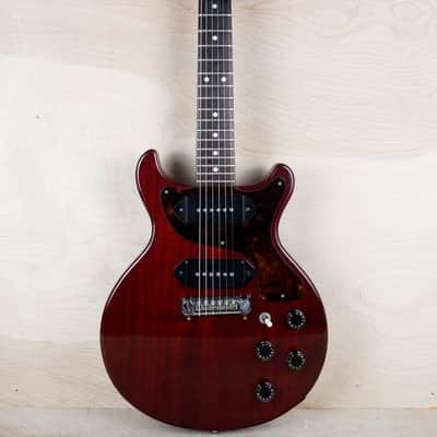 Univox Limited Edition Double Cutaway Junior Special Style MIJ 1970s Cherry Vintage Japan Jr  DC w/ Hard Case image 3