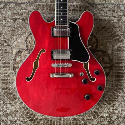 Eastman T386-RD Thinline Electric in Red w/ Hard Case & Free Pro Setup image 1