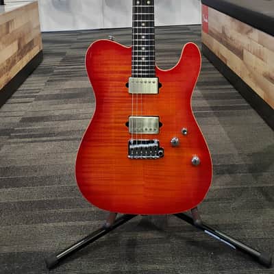 Suhr Firehouse Guitars Exclusive Modern T Flame Maple, Aged Cherry Burst w/ Case image 2