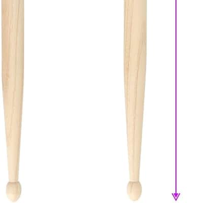 50 PCS 25 Pair 5A Drum Sticks, Maple Wood Drumsticks, Classic Wooden Drumsticks with Oval Wood Tip, Wood Drum Sticks Set for School, Band image 2