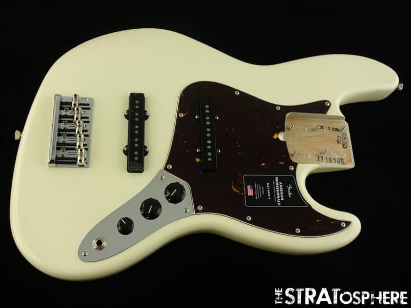 Fender American Professional II Jazz V 5 String Bass LOADED BODY Olympic White image 1