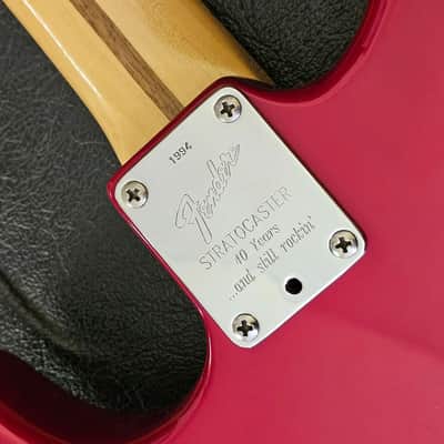 Fender Stratocaster Electric Guitar USA 40th Anniversary 1994, Red Includes Case USED! RKFEN010525 image 4