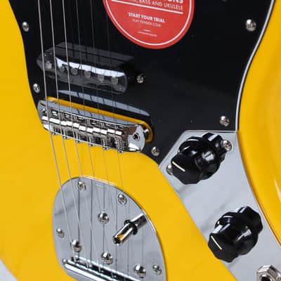 Fender Squier FSR Affinity Jaguar Electric Guitar Graffiti Yellow Finish image 4