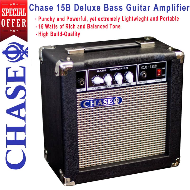 Chase Bass Guitar Amplifier | CA-15B 15 Watt Bass Guitar Amp image 1