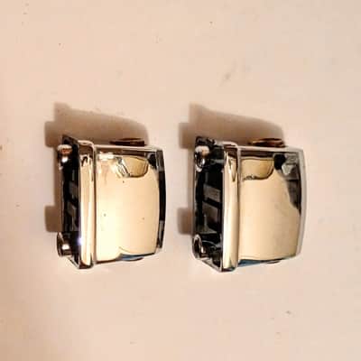 PEARL PICCOLO SNARE DRUM LUGS PAIR (2 LUGS) - CHROME - FREE SHIP TO C-USA! image 2