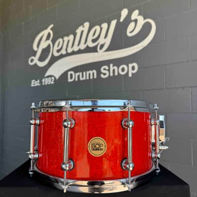 Hard Bop Drums 7x13 Maple/Mahogany Snare Drum in Red Sparkle (Rm 4) image 1