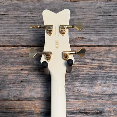 Gretsch G6136B-TP-AWT Tom Petersson 4-String Falcon Bass - Aged White Lacquer image 5