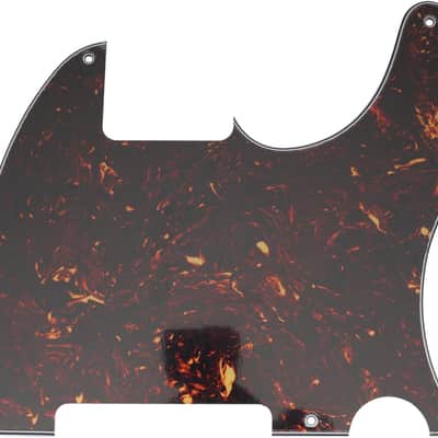 5 Hole Vintage Tele Guitar Pickguard Blank Scratch Plate fits USA/Mexican Fender Telecaster Esquire, 4Ply Tortoise Shell image 1