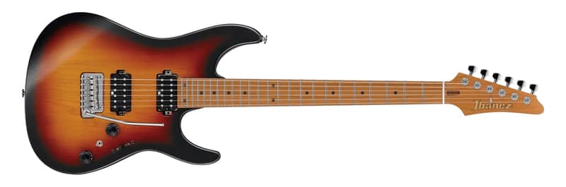Ibanez Prestige AZ2402 Electric Guitar, Tri Burst Fade Flat w/ Case image 1