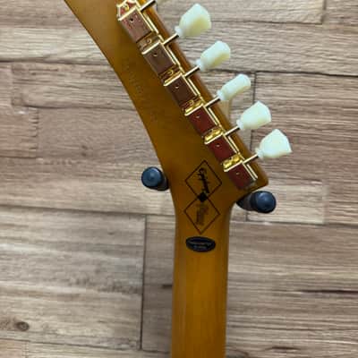 Epiphone 1958 Korina Explorer Guitar-"Inspired by Gibson Custom" Aged Natural -White Pickguard- w/Hard case. New! image 19