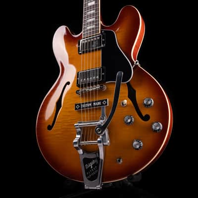 Pre-Owned 2022 Gibson ES-335 Figured Iced Tea with OHSC image 3