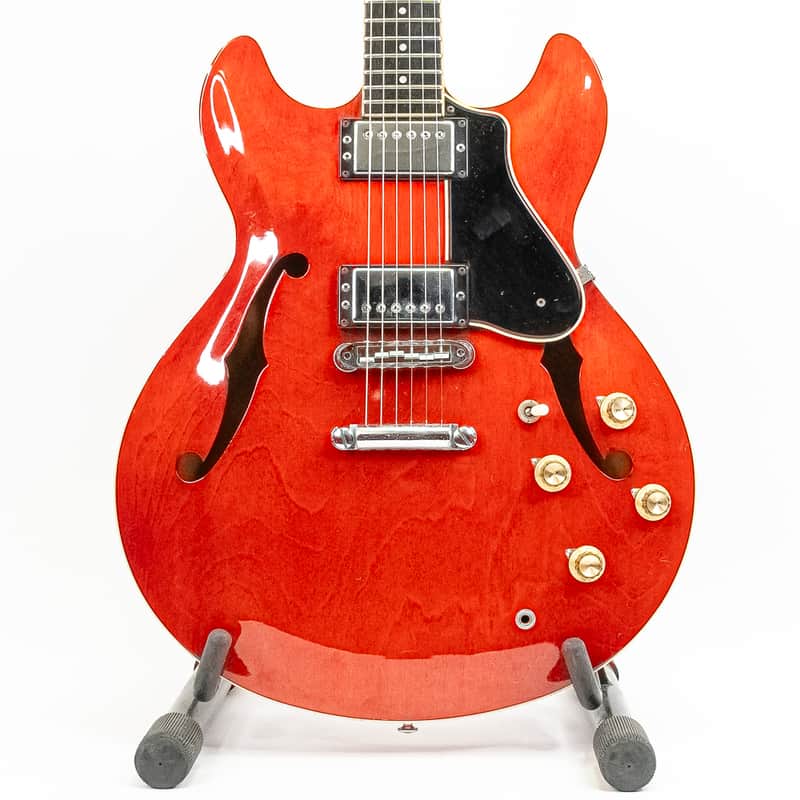 1980 Yamaha Super Axe SA1000 Semi-Hollow Electric Guitar with Case – Cherry image 1
