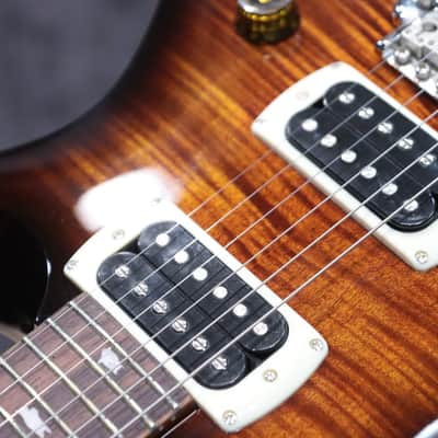 PRS SE Custom 24 Flame Maple Veneer Top Black Gold Burst Electric Guitar w/Bag image 11