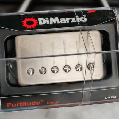 DiMarzio DP290N8 Fortitude Bridge - Worn Nickel / Nickel Pole Pieces / Standard Spaced