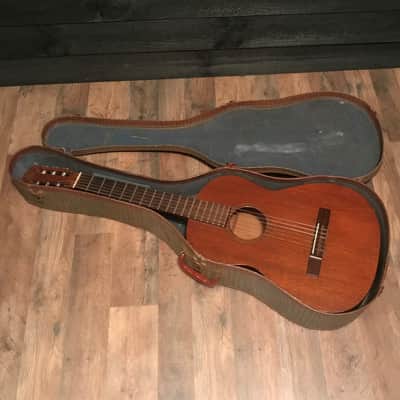 Favilla 1960's All Solid Mahogany USA Made Classical Acoustic Guitar w/ Case image 11