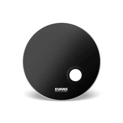 Evans 22" EQ3 Reso Black , Front Resonant Bass Drum Head with Hole - BD22RB image 2