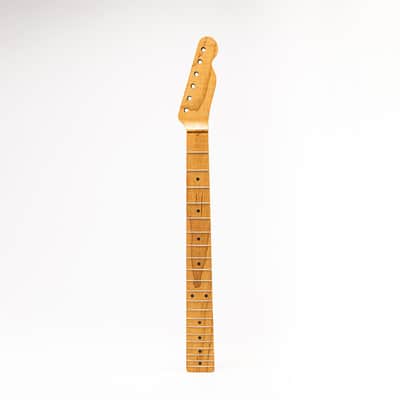 Allparts Select "Licensed by Fender®" AAA+ Roasted Flame Maple "VIN-MOD" Replacement Neck for Telecaster® - Unfinished - Soft V Shape image 2