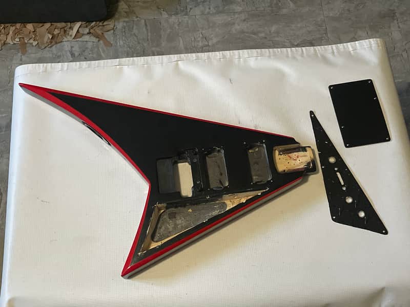 2016 Jackson JS32RM Randy Rhoads RR Black w/ Red Bevels Guitar Body Floyd Tremolo Ready image 1