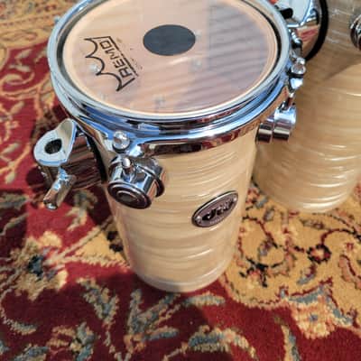DW Collector's Series Maple Standard Rata Toms 4pc - 12x6, 14x6, 16x6, 18x6 - Creme Oyster (C013-11) image 8