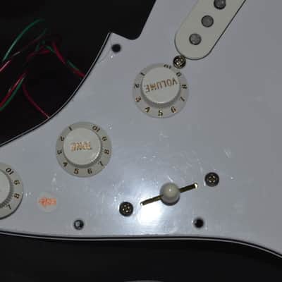 "WHITE KNIGHT" Fender Classic 50's Loaded Stratocaster Pickguard Hot Wired Dual Vintage Booster and Dual Cap image 3