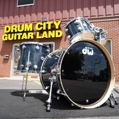 DW USA Collectors Series - Ebony Chaos - 4pc Pure Maple SSC Shell Pack With Ring's (DW - Limited Finish) image 1