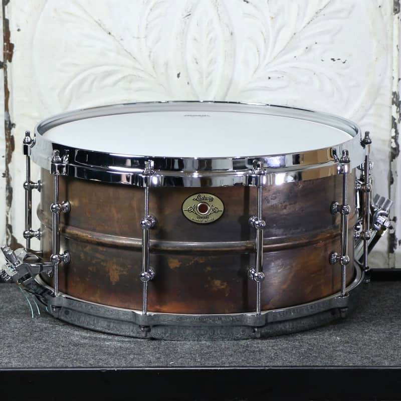 Ludwig Raw Copper Concert snare Drum 14X6.5in imagen 1