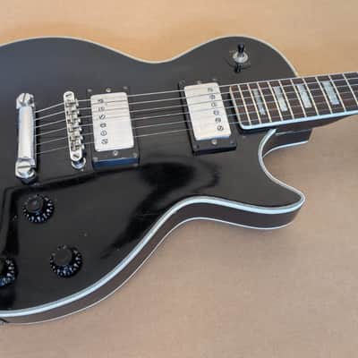 1970/80s Hondo II Single Cut LP Electric Guitar Black image 2