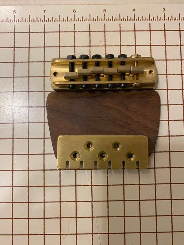 Jerry Garcia Alligator Strat Brass Tailpiece & Wood Block image 1