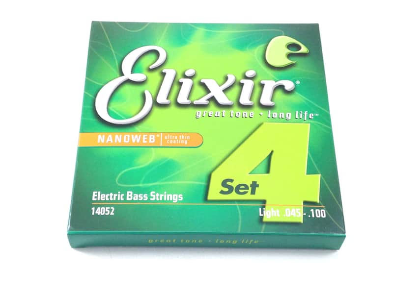 Elixir 14052 Nanoweb Nickel Plated Steel Long Scale Electric Bass Strings - Light (45-100) image 1