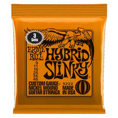 Ernie Ball 3 pack Hybrid Slinky Nickel Wound Electric Guitar Strings image 1