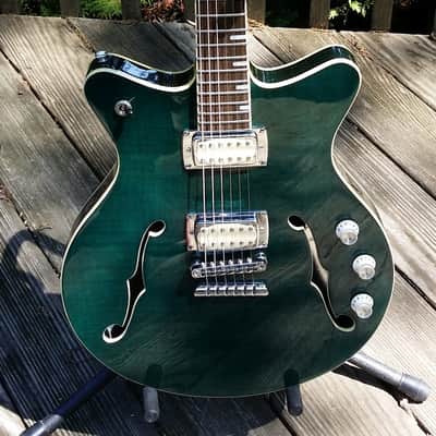 First Act Delia Semi-hollow body guitar - Model CE540 - Blue Green image 3