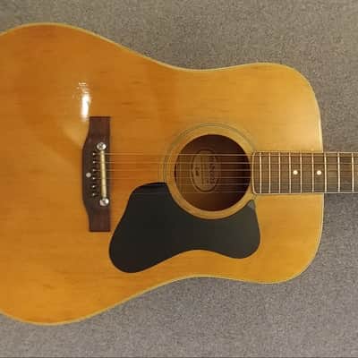 Rare 1974 Madeira by Guild A-30M Flame Maple Dreadnaught image 2