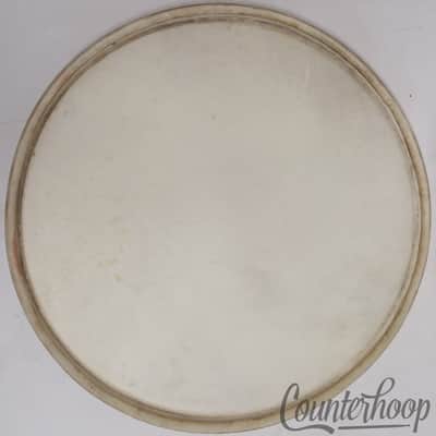 Leedy 18"Calf Skin Bass Drum/Floor Tom Head Maple Flesh Hoop Superior Hardwhite* image 3