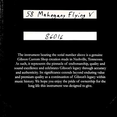Gibson Custom Shop 1958 Mahogany Flying V - Antique Natural #86016 image 12