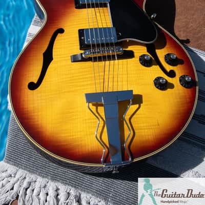1976 Greco S55 (S50 N60) (ES-175)  - Vintage Sunburst - Made in Japan - Pro Set Up w Perfect Frets/Action/Intonation! - image 3