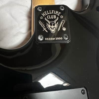 B.C. Rich Stranger Things “Eddie's” Inspired NJ Warlock 2022 - Black image 6