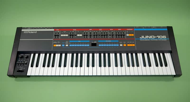 Roland Juno-106 analog synthesizer fully serviced, new voice chips, 100 to 240 V possible ! image 1