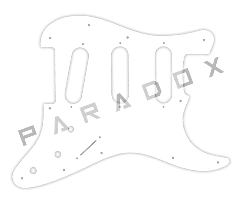 Custom Pickguard For 2000 - Present Made in America Fender Stratocaster Oversized Template with Burns Tri-Sonic Pickups - Solid White Thin .060" image 1