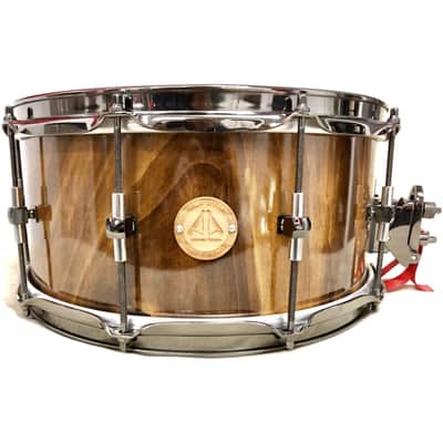 Antonio Drums 14x7 True Solid Walnut Snare Drum High-Gloss Natural image 1