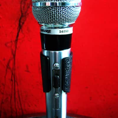Vintage 1980's Shure 565SD Switchable Cardioid Dynamic Microphone Low Z w accessories 565 565D 566 image 8