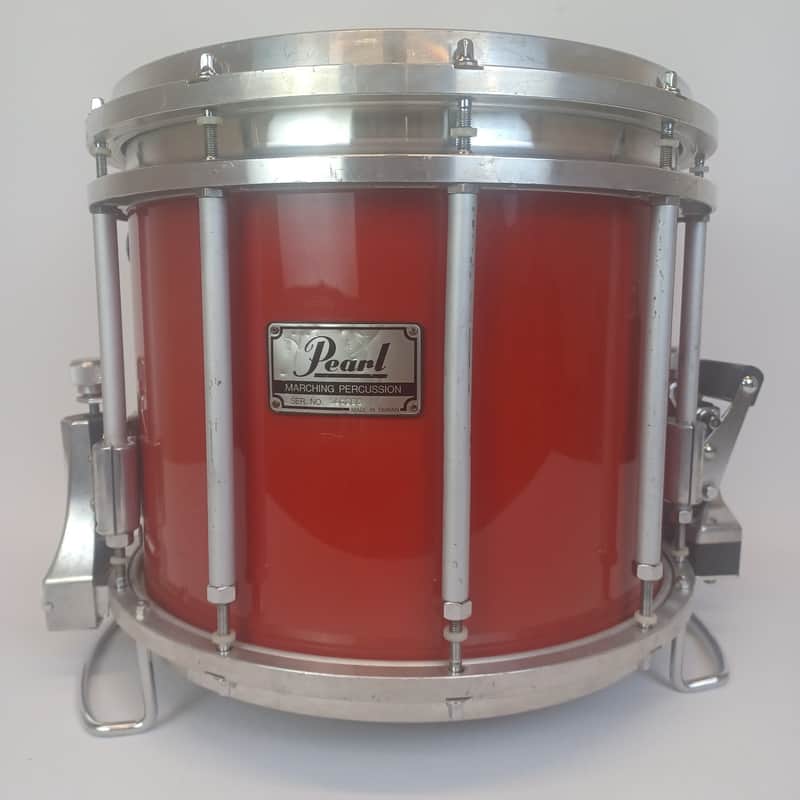 Pearl 11x13" FFX Championship Maple Marching Snare Drum Red Free Floating 10-Lug image 1