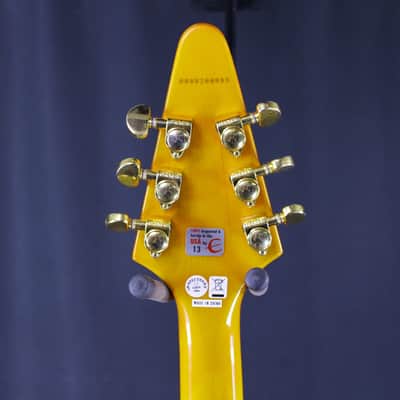 Epiphone '58 Korina Flying V 2023 - Aged Natural (White Pickguard) image 5