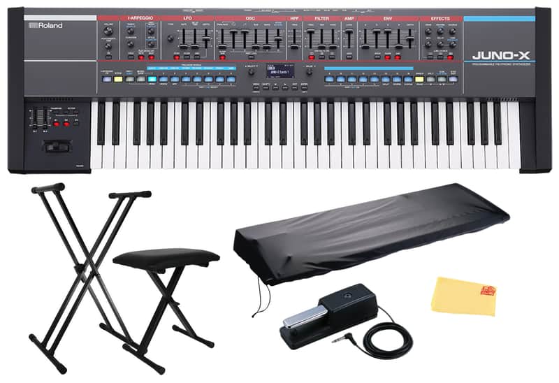 Roland Juno-X 61-Key Programmable Polyphonic Keyboard Synthesizer w/ Roland DP-10 Damper Pedal image 1