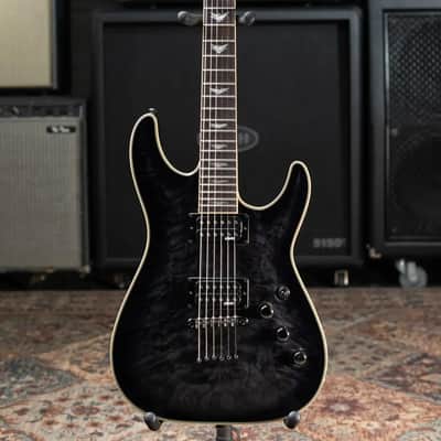 Schecter Omen Extreme-6 Electric Guitar - See Thru Black image 4