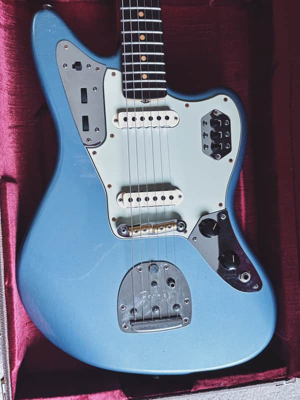Fender Custom Shop 1964 Jaguar Journeyman Relic Electric Guitar Faded Aged Lake Placid Blue w/Hard Case image 1