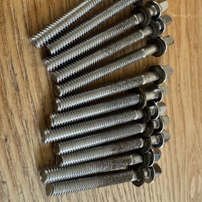 Ludwig Vintage 70s/80s Floor Tom Tension Rods 2.25 Collar To Tip Set Of 12 image 3