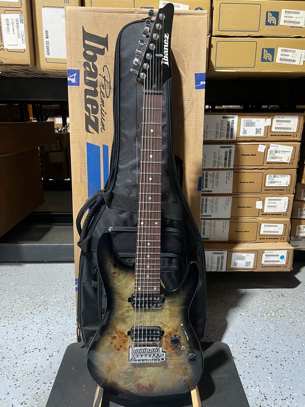 Ibanez Premium AZ427P1PB 7-string Electric Guitar - Charcoal | Reverb