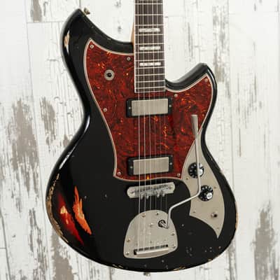 Novo Serus J - Bull Black Over '64 3-Tone Sunburst w/ Lollar Firebird Pickups image 2