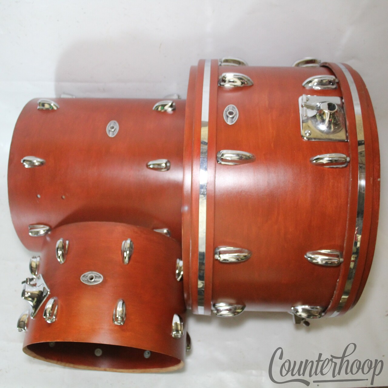 Slingerland Drum Set 14x22,10x14,16x16 Bass/Tom/Floor Vintage80s 5Ply Sound King — main photograph